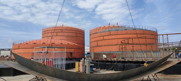 湖北宜昌酸罐項目施工穩(wěn)步推進(jìn)